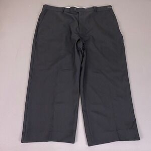 Victorio Couture Dress Pants Mens 42x26 Black Stain Defender Flat Front *Wear*‎